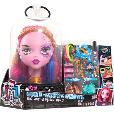 Monster High Gore-geous Ghoul Styling Head, Pink   555892241